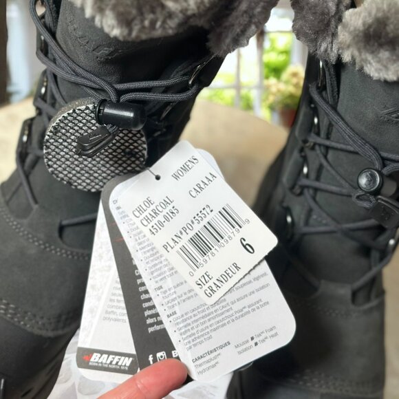 Baffin Chloe Insulated Waterproof Winter Snow Boots Women’s Size 6  Fur - Picture 13 of 16